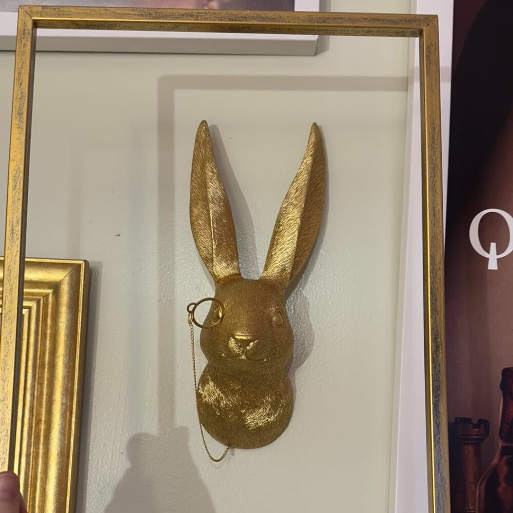 Gold Rabbit Head Wall Decor - Picture 4 of 8